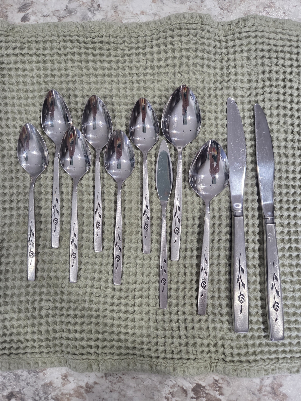 Capistrano Oneidacraft Deluxe Stainless Silverware/ Flatware - Lot 11 Pieces VTG